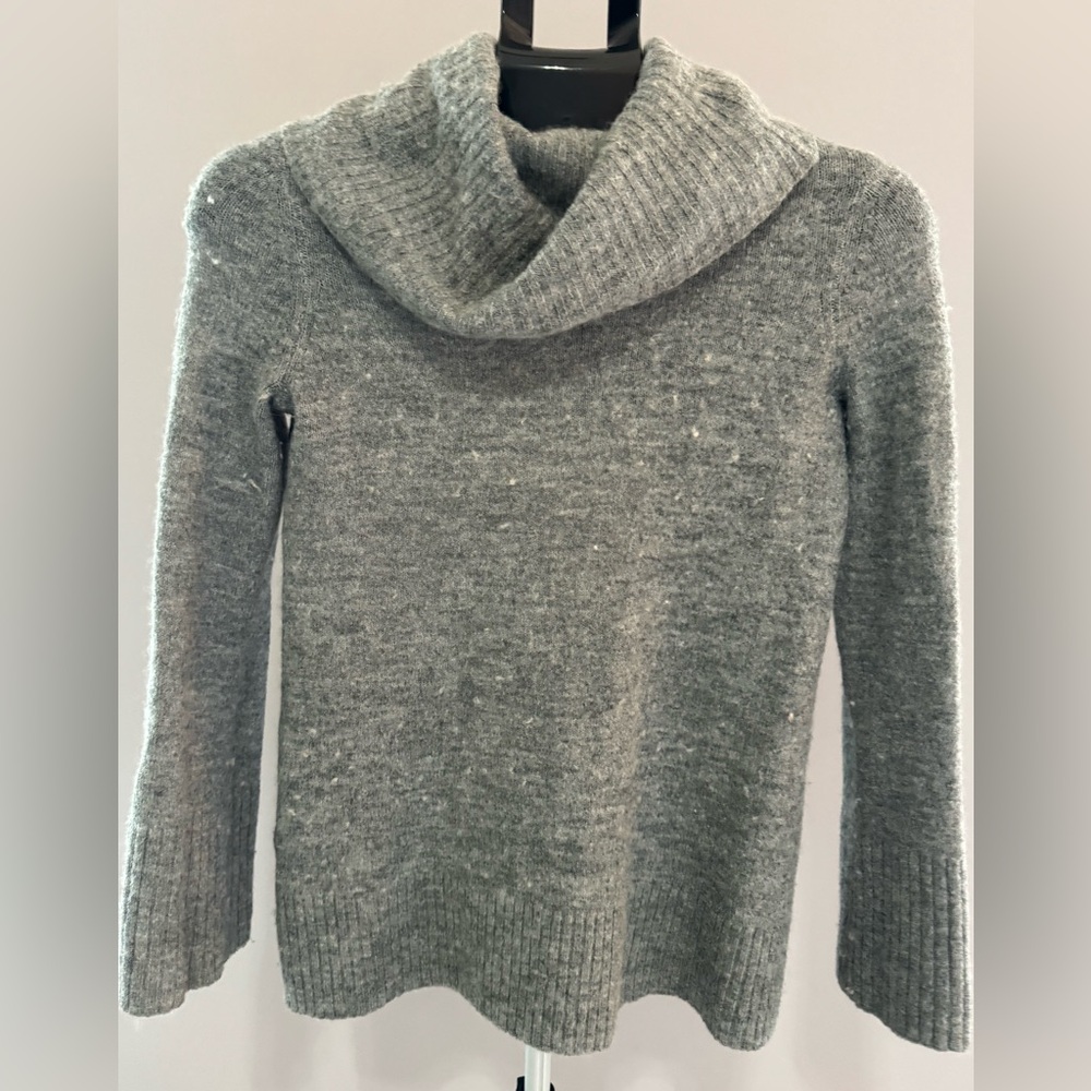 Ann Taylor Gray Cowl Neck Sweater